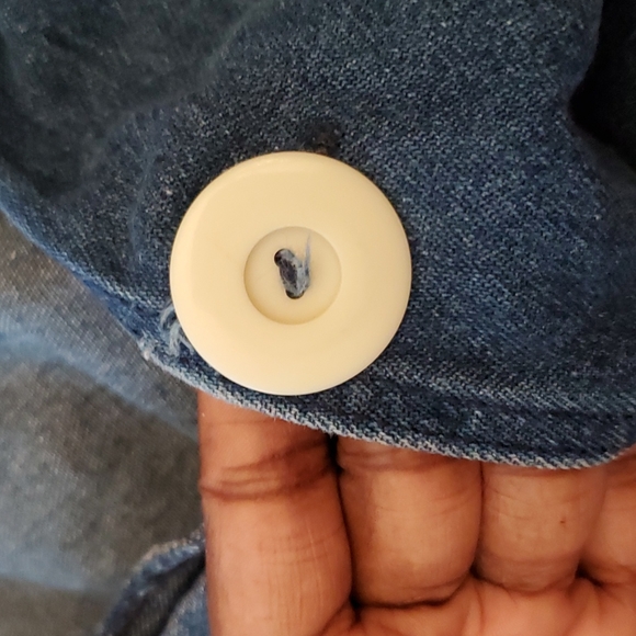 💙🤍 Vintage Calvin Klein High Waisted Jean Wrap Skirt - Denim - SMALL - Picture 8 of 16